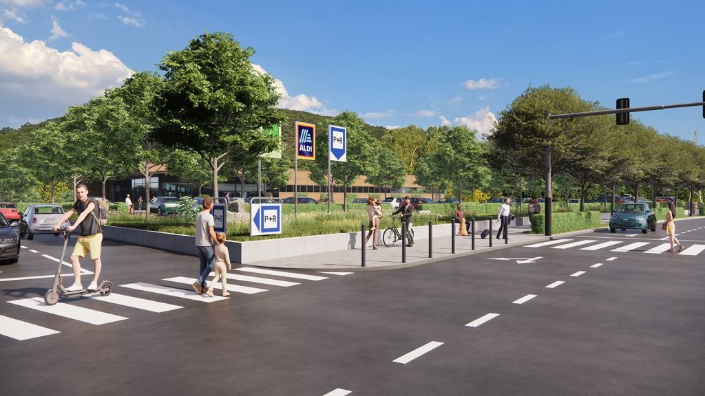 új parkoló a HÜVI-nél